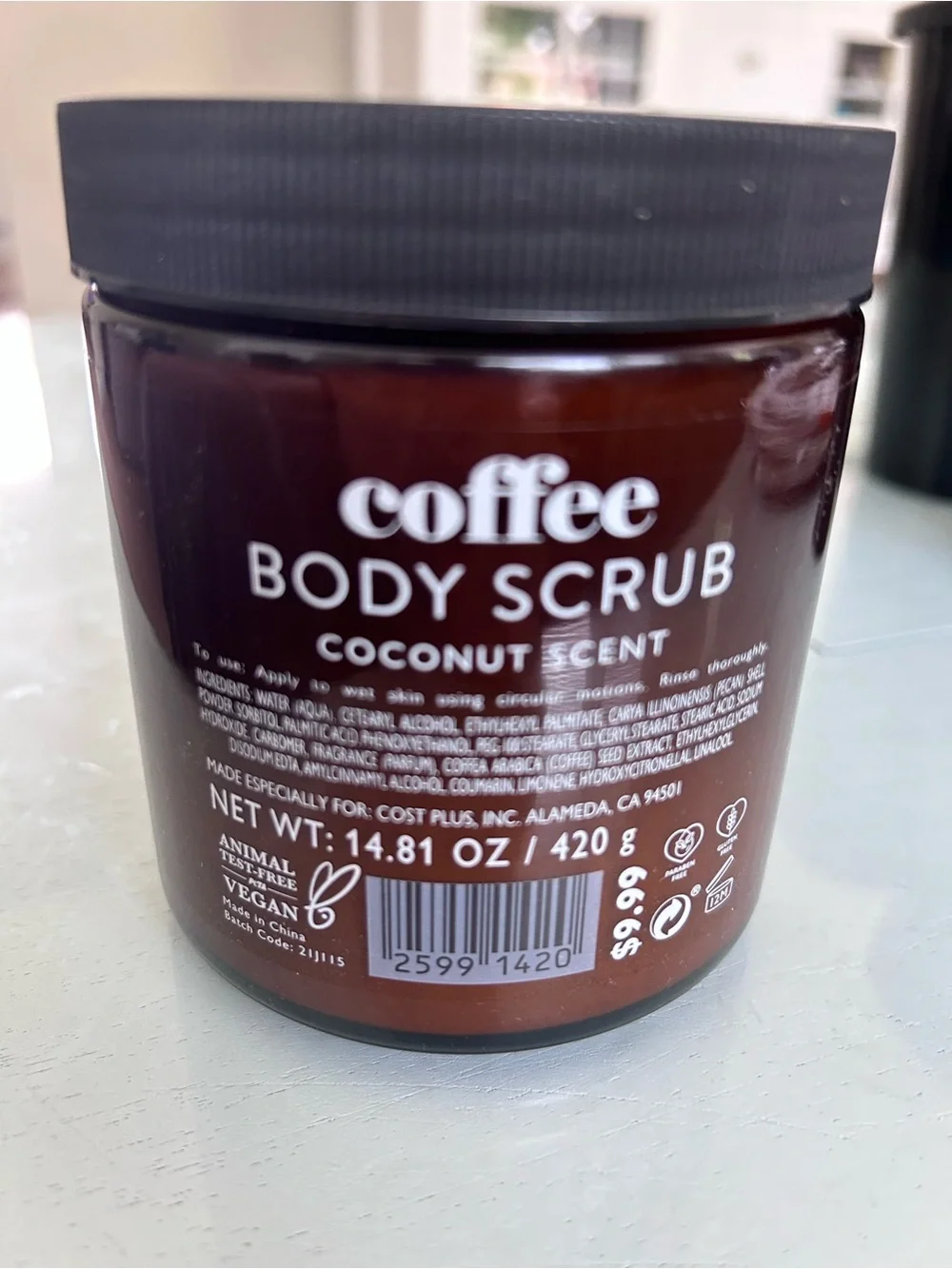 NEW - addison & gates - Coffee Body Scrub - Coconut Scent